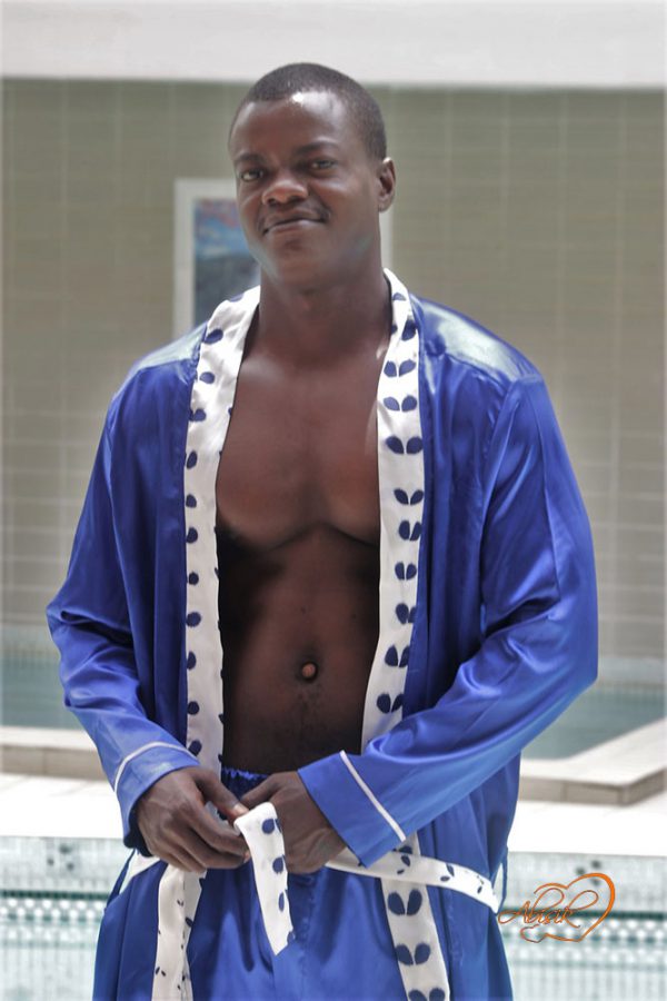 Afro lingerie homme haut & bas bleu